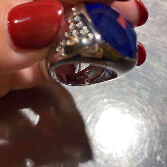 Ethan Stars sterling silver blue square ring - Picture 8 of 10